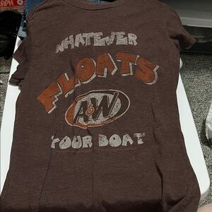 A&W Brown and Orange Kids Short Sleeve Tee